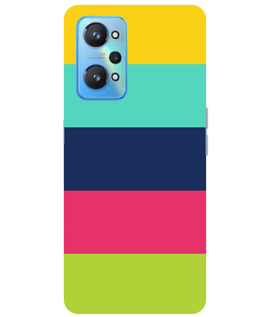Five Color Stripes Back Cover For  Realme GT Neo 2/Neo 3T
