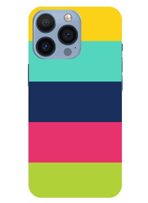 Five Color Stripes Back Cover For Apple Iphone 13 Pro