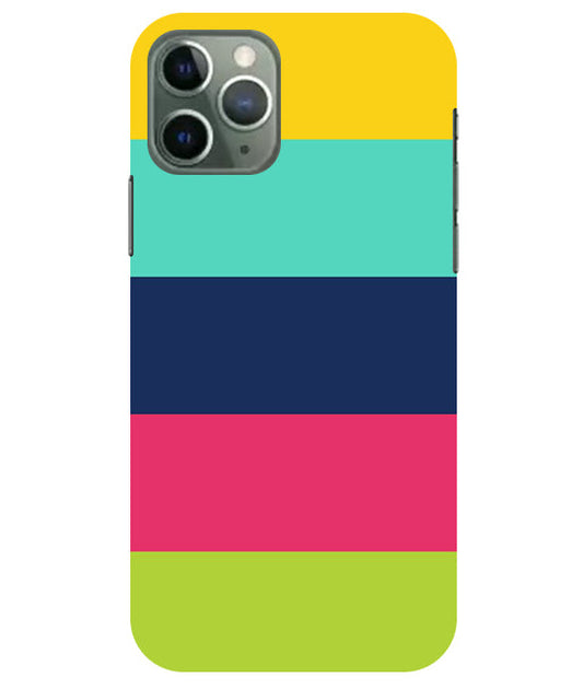 Five Color Stripes Back Cover For  Apple Iphone 11 Pro