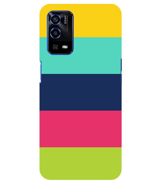 Five Color Stripes Back Cover For  Oppo A16