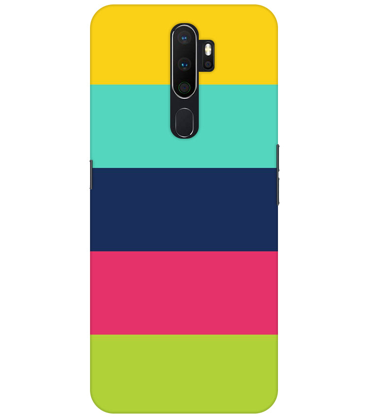 Five Color Stripes Back Cover For Oppo A5 2020
