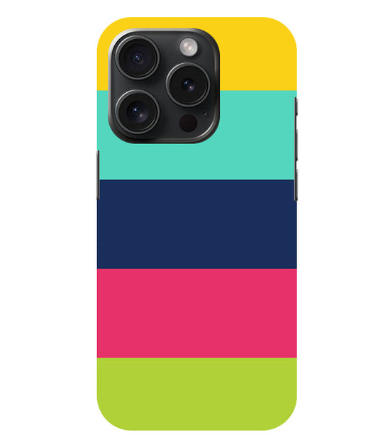 Five Color Stripes Back Cover For  Iphone 15 Pro Max