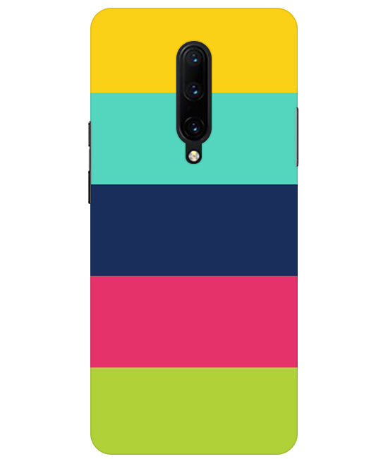 Five Color Stripes Back Cover For OnePlus 7 Pro