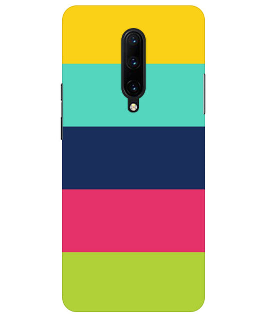 Five Color Stripes Back Cover For  OnePlus 7 Pro