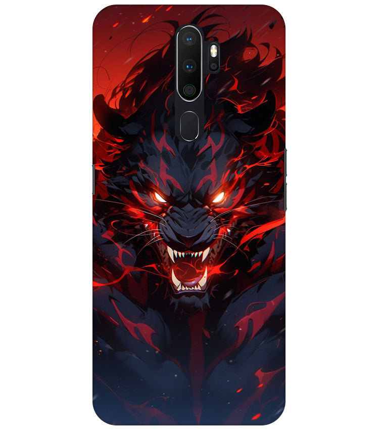 Angry Lion Back Cover For Oppo A5 2020