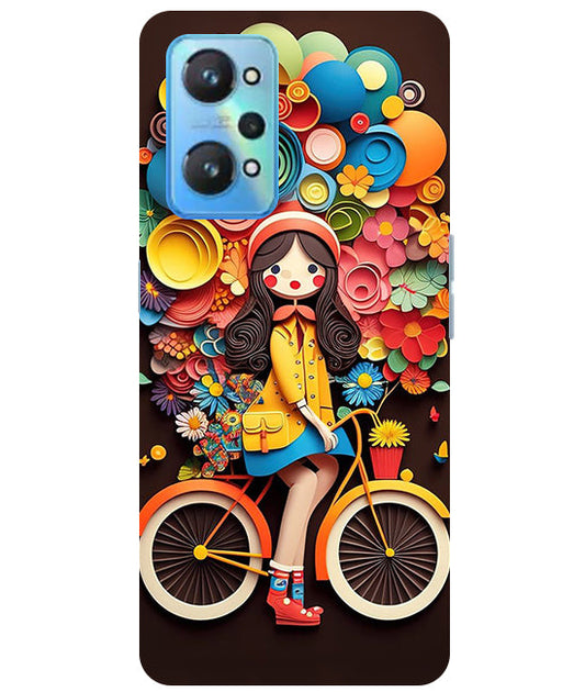 Girl Cycling Back Cover For  Realme GT Neo 2/Neo 3T