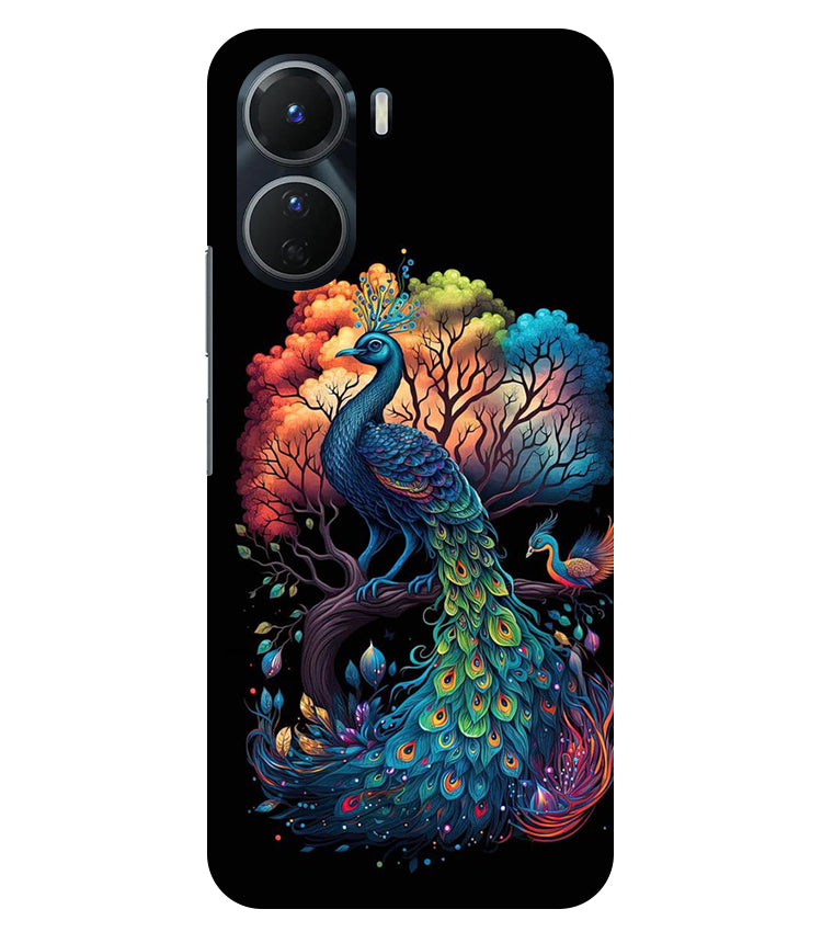 Peacock Back Cover For Vivo Y16 5G