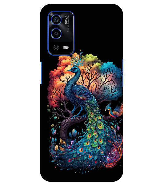 Peacock Back Cover For  Oppo A55