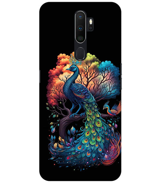 Peacock Back Cover For  Oppo A9 2020