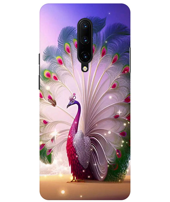 Peacock with Feather Back Cover For OnePlus 7 Pro
