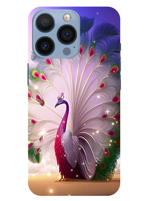 Peacock with Feather Back Cover For  Apple Iphone 13 Pro
