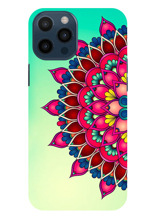 Colorful Mandala Back Cover For  Apple Iphone 12 Pro