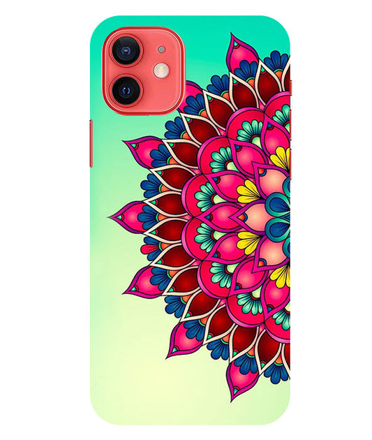 Colorful Mandala Back Cover For  Apple Iphone 12 Mini