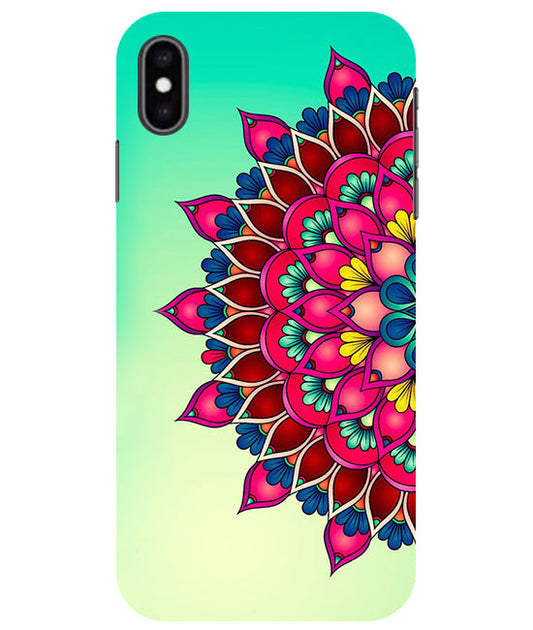 Colorful Mandala Back Cover For  Apple Iphone X