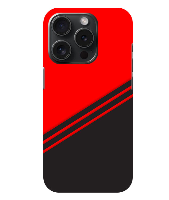 abstract red-black design flat line Back Cover For Iphone 15 Pro Max