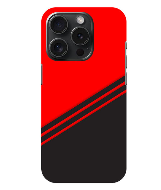 abstract red-black design flat line Back Cover For  Iphone 15 Pro Max