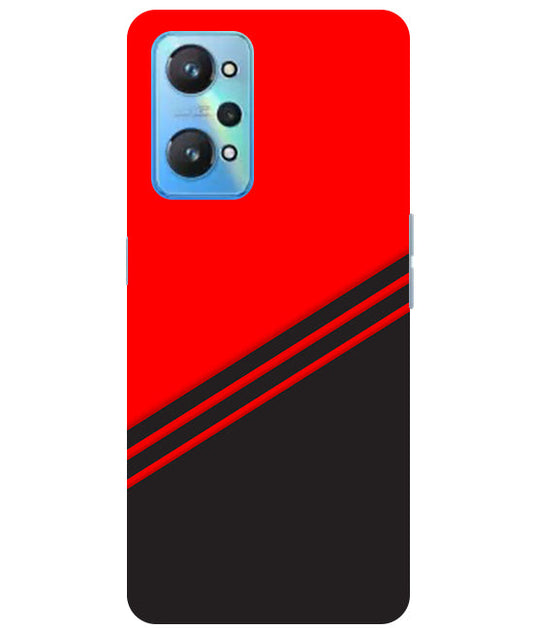 abstract red-black design flat line Back Cover For  Realme GT Neo 2/Neo 3T