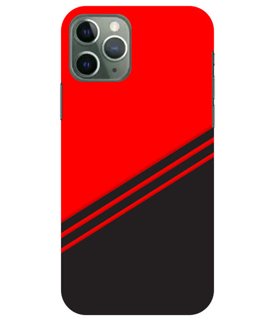 abstract red-black design flat line Back Cover For  Apple Iphone 11 Pro