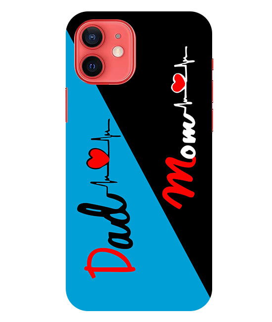 Mom Dad 2 Love quotes Back Cover For  Iphone 12 Mini