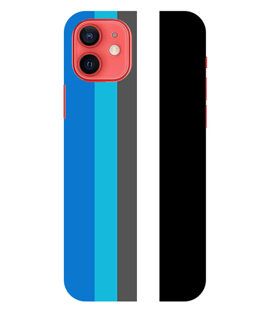 Vertical Multicolor  Stripes Back Cover For  Iphone 12 Mini