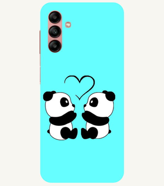 Two Panda With heart Printed Back Cover For Samsung Galaxy M13 4G