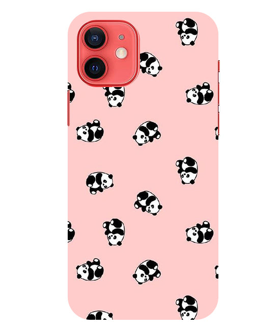 Cuties Panda Printed Back Cover For  Iphone 12 Mini