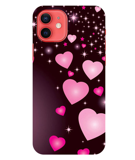 Heart Design Printed Back Cover For Iphone 12 Mini