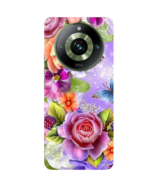 Flower Pattern Design Back Cover For  Realme 12 Plus 5G