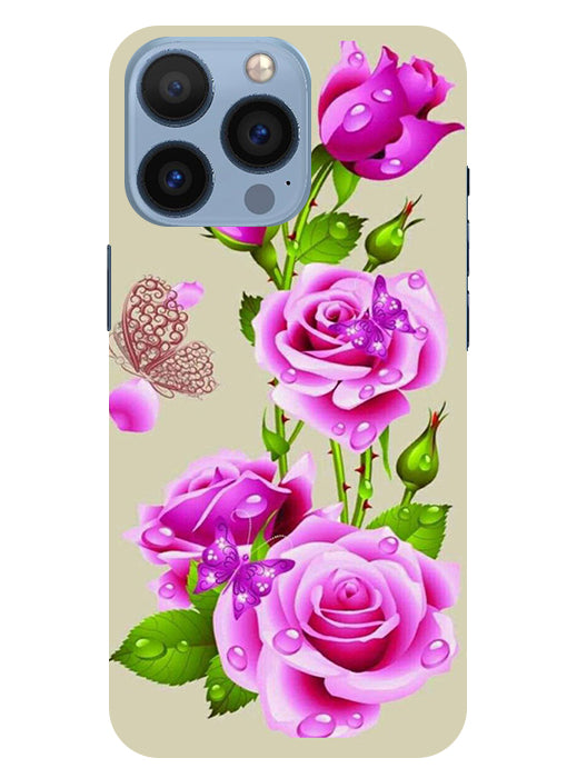 Flower Pattern 1 Design Back Cover For  Apple Iphone 13 Pro