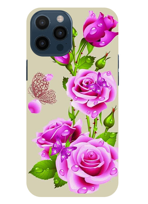 Flower Pattern 1 Design Back Cover For  Iphone 12 Pro