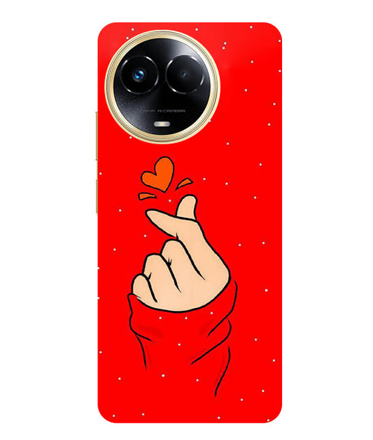 Finger Heart Back Cover For  Realme C67 5G