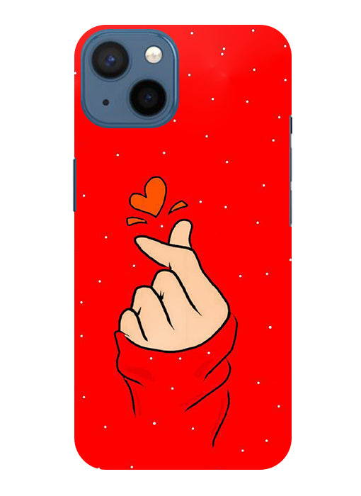 Finger Heart Back Cover For Iphone 13