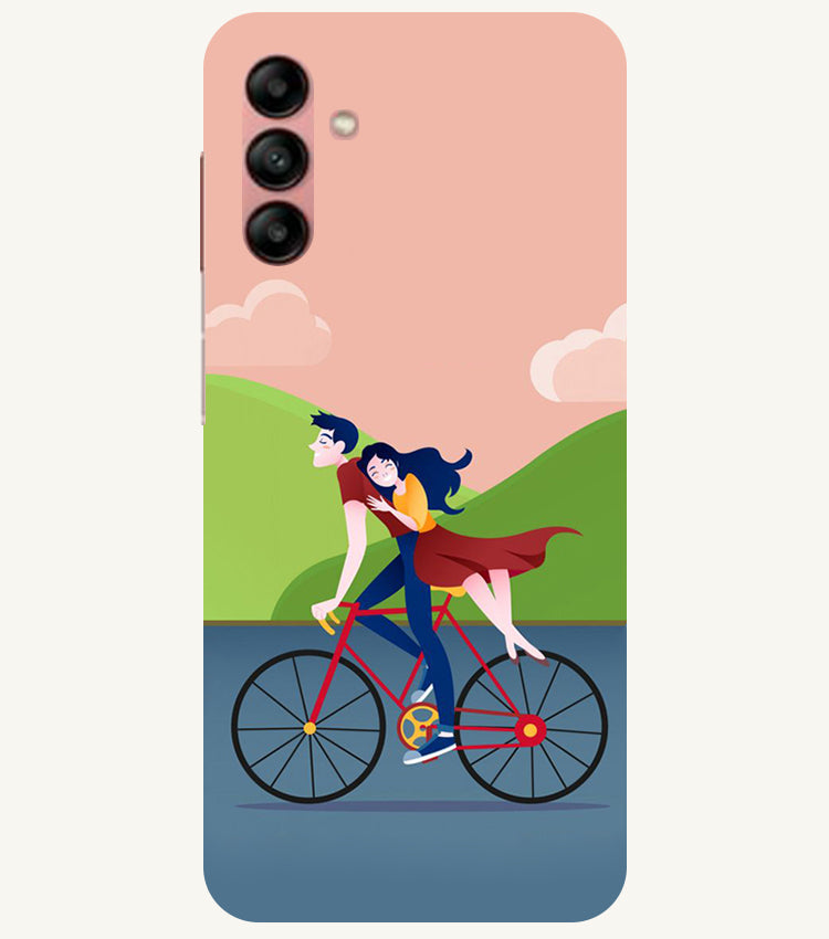 Cycling Couple Back Cover For  Samsung Galaxy A04s