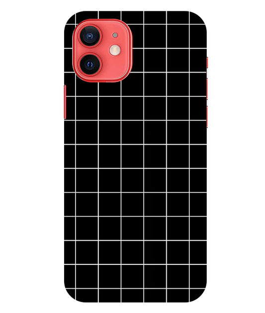 Checkers Box Design Back Cover For   Iphone 12 Mini