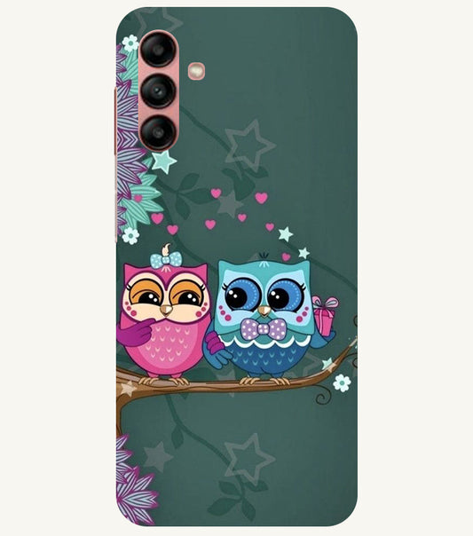 Heart Owl Design Back Cover For Samsung Galaxy A04s