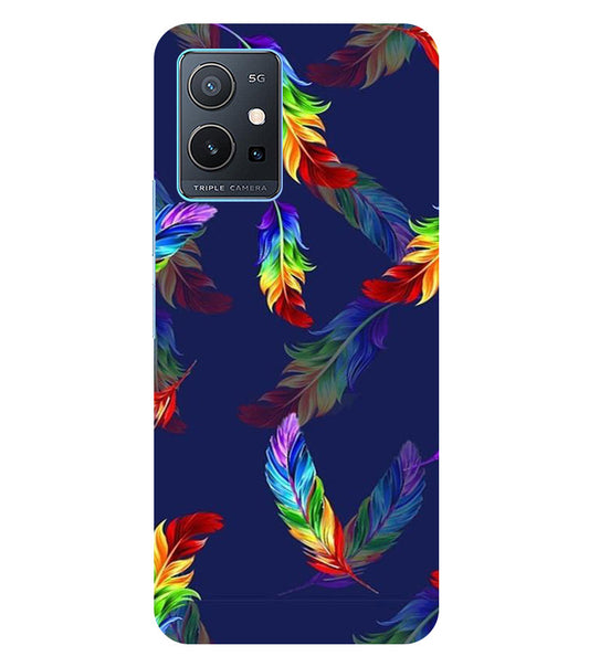 Multicolor Leaf Back Cover For  Vivo Y75 5G