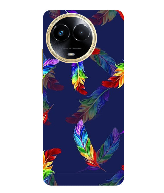 Multicolor Leaf Back Cover For  Realme C67 5G