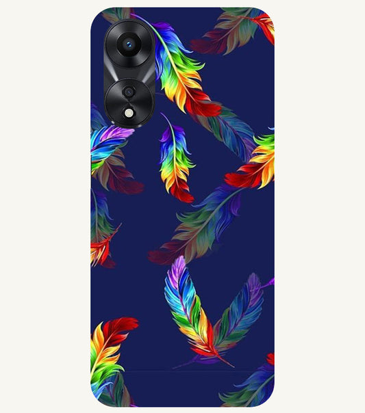 Multicolor Leaf Back Cover For  Oppo A78 5G