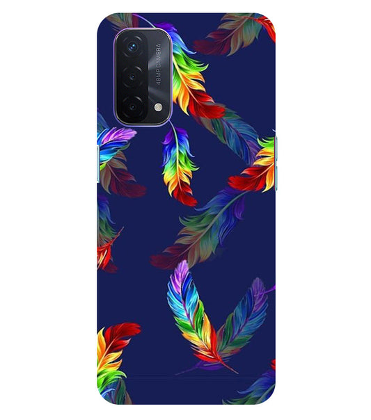 Multicolor Leaf Back Cover For  Oppo A74 5G