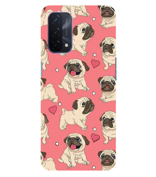 Cuties Puppy Back Cover for  Oppo A74 5G