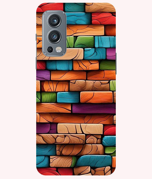 Colorful Wood Back Cover For  OnePlus Nord 2 5G