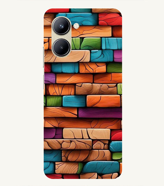 Colorful Wood Back Cover For  Realme C33