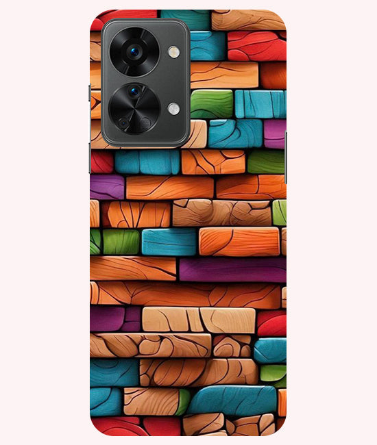 Colorful Wood Back Cover For  OnePlus Nord 2T 5G