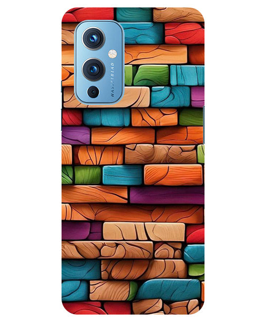 Colorful Wood Back Cover For  OnePlus 9