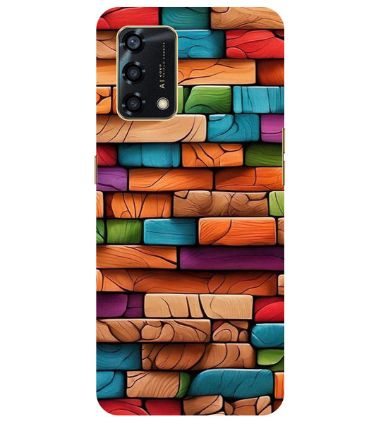 Colorful Wood Back Cover For  Oppo F19