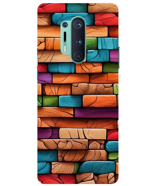 Colorful Wood Back Cover For  OnePlus 8T