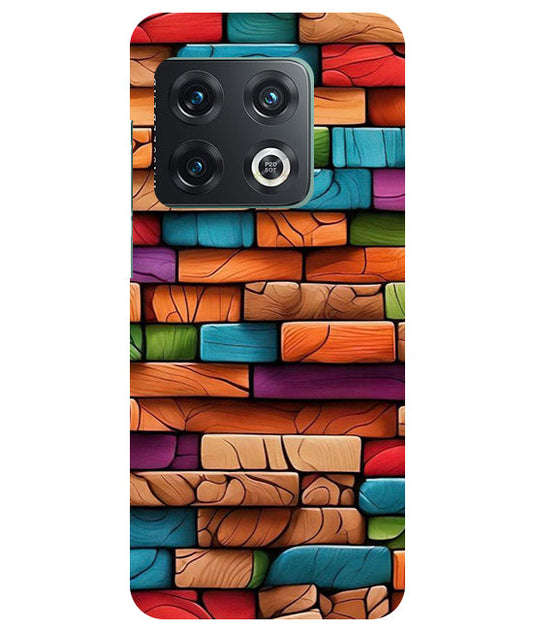 Colorful Wood Back Cover For  OnePlus 10 Pro 5G