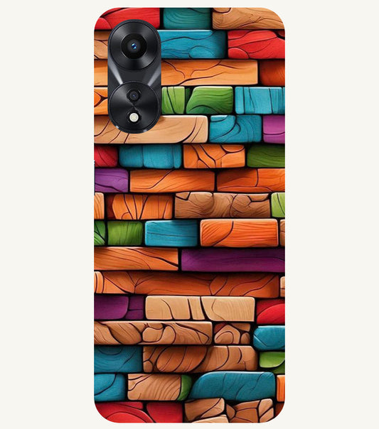 Colorful Wood Back Cover For  Oppo A78 5G