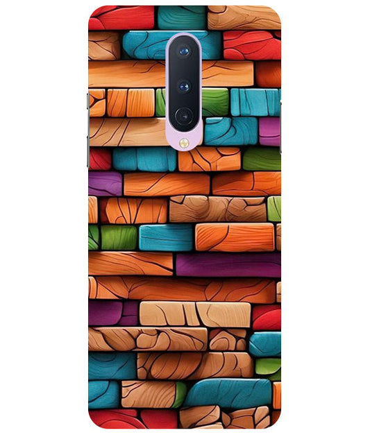 Colorful Wood Back Cover For  OnePlus 8