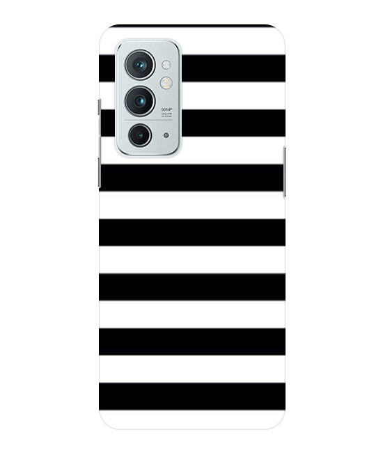 Black and White Stripes Back Cover For  OnePlus 9RT